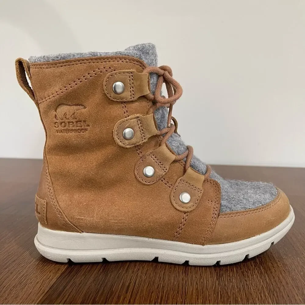 Sorel Explorer Joan Winter Boot in Camel Brown Women’s Size 6 - Picture 6 of 14
